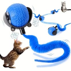 Automatic Rolling Cat Toy with Interactive Tail